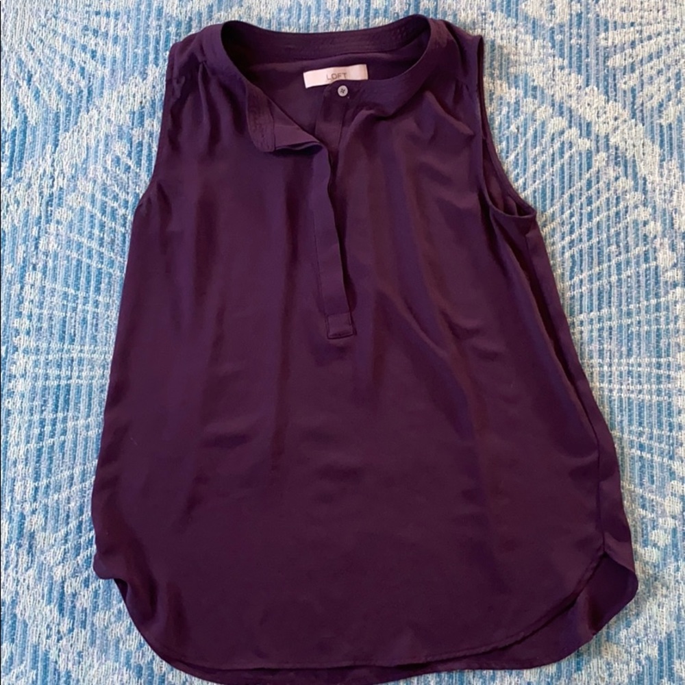Loft sleeveless button up tank